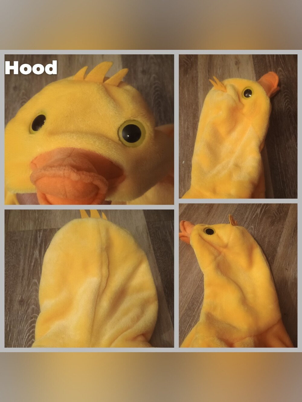 Michley Yellow Duck Plush Hooded Halloween Costume One-Piece Onesie for Baby - Picture 9 of 9